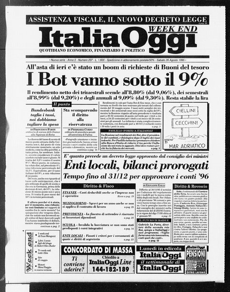 Italia oggi : quotidiano di economia finanza e politica